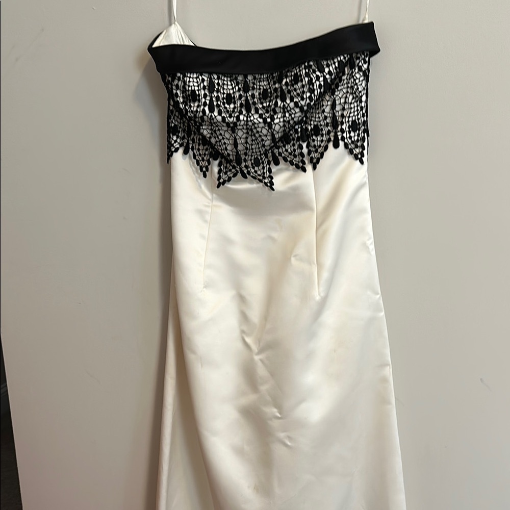 Vintage Jessica McClintock satin strapless dress